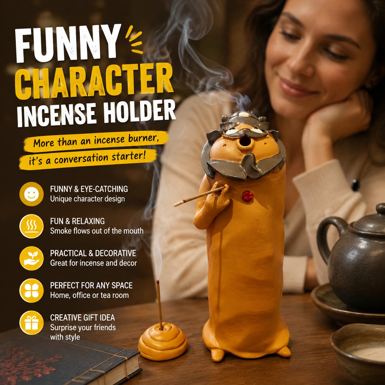 Funny Character Incense Holder