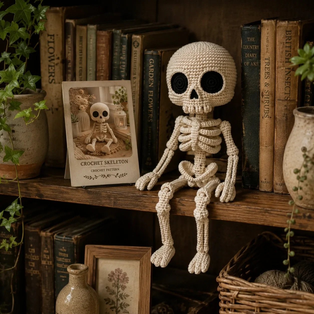 Little Skeleton Amigurumi Crochet - Halloween, 30cm