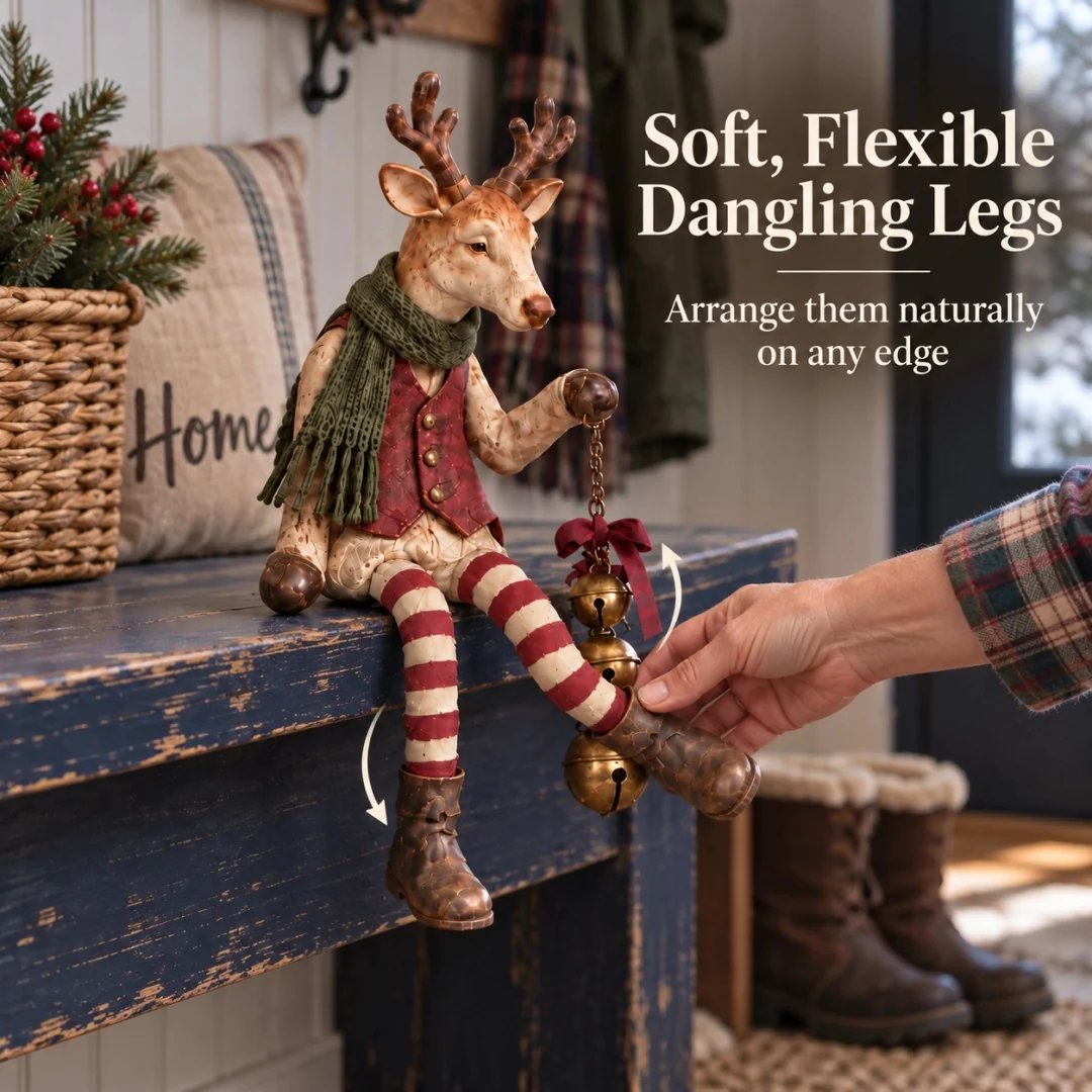 Soft flexible dangling reindeer legs Soft flexible dangling reindeer legs