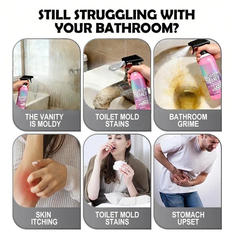✨ Bathroom Cleaner: Sparkle in Seconds, No Harsh Fumes✨