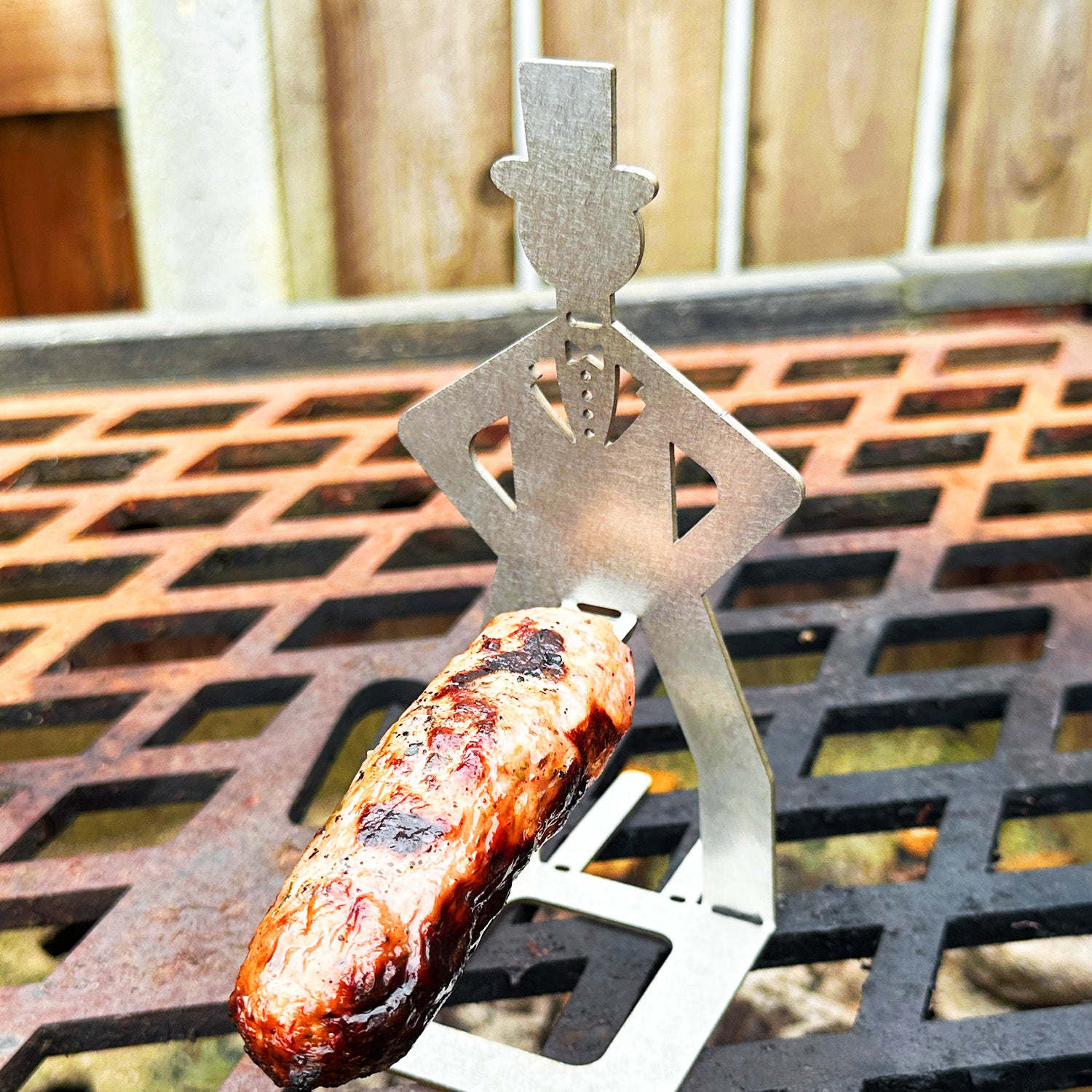 Stainless Steel BBQ Sausage Holder Man (4 Styles Available)