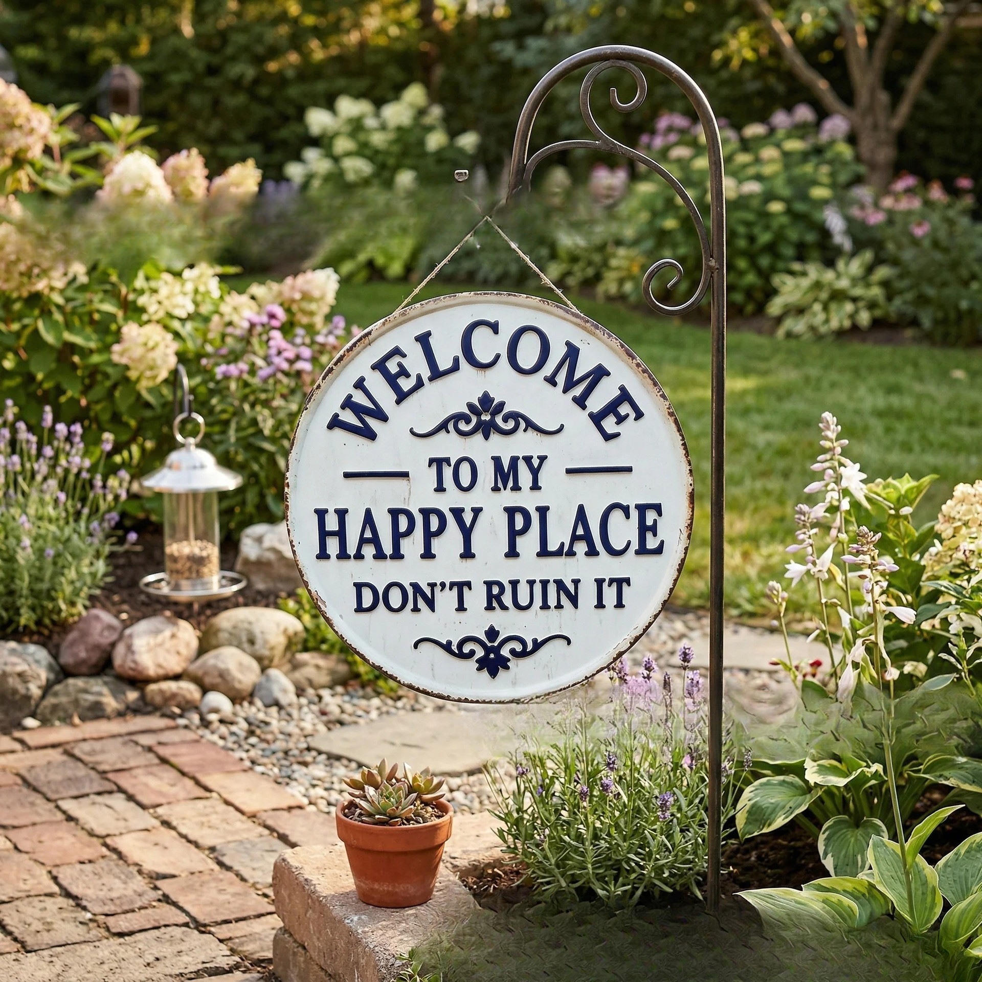 📢📢LAST DAY SALE 50% OFF✨Happy Place – Vintage Statement Metal Sign