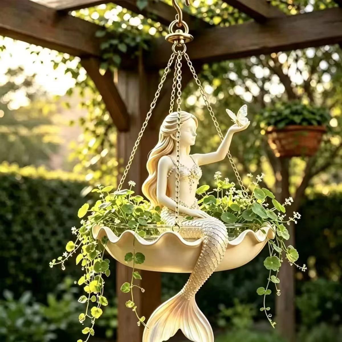 Handcrafted Resin Ballet Dancer Hanging Planter