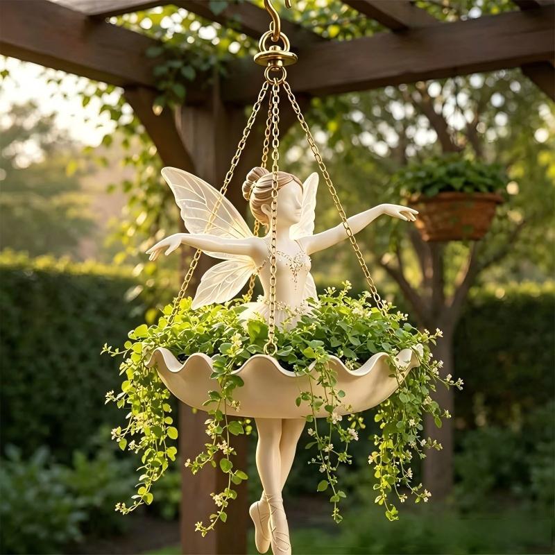 Handcrafted Resin Ballet Dancer Hanging Planter