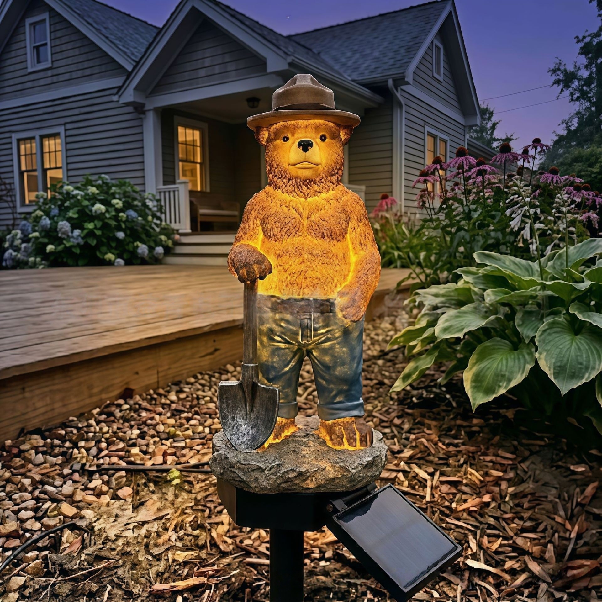 Highland Cow Solar Garden Light
