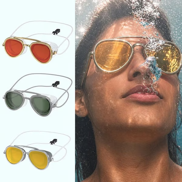 😎✨ SummerVibe Reflective Swim Goggles - Blue