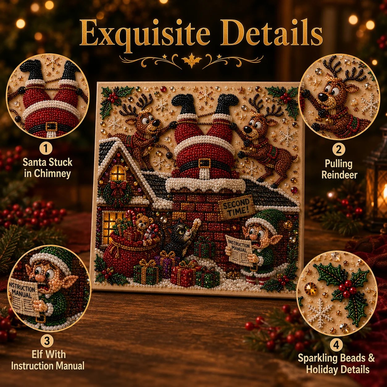 🎄 LAST DAY 50% OFF🧘 Relaxing & Beginner-Friendly🎄 Premium 3D Pearl Christmas Art Kit – ✨Relaxing DIY Craft to Create Stunning Christmas Artwork