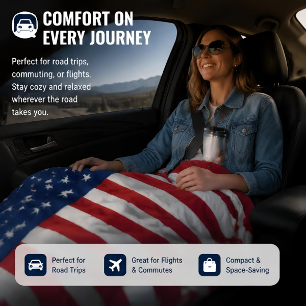 🔥LAST DAY 49% OFF - 🇺🇸❤️American Flag Flannel Blanket — Ultra-Soft Flannel | Non-Shedding | Suitable for All Seasons | Available in Three Sizes