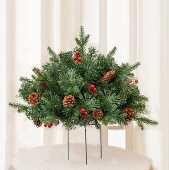 ✨🎄Pre-lit Artificial Christmas Tree Urn Filler💐