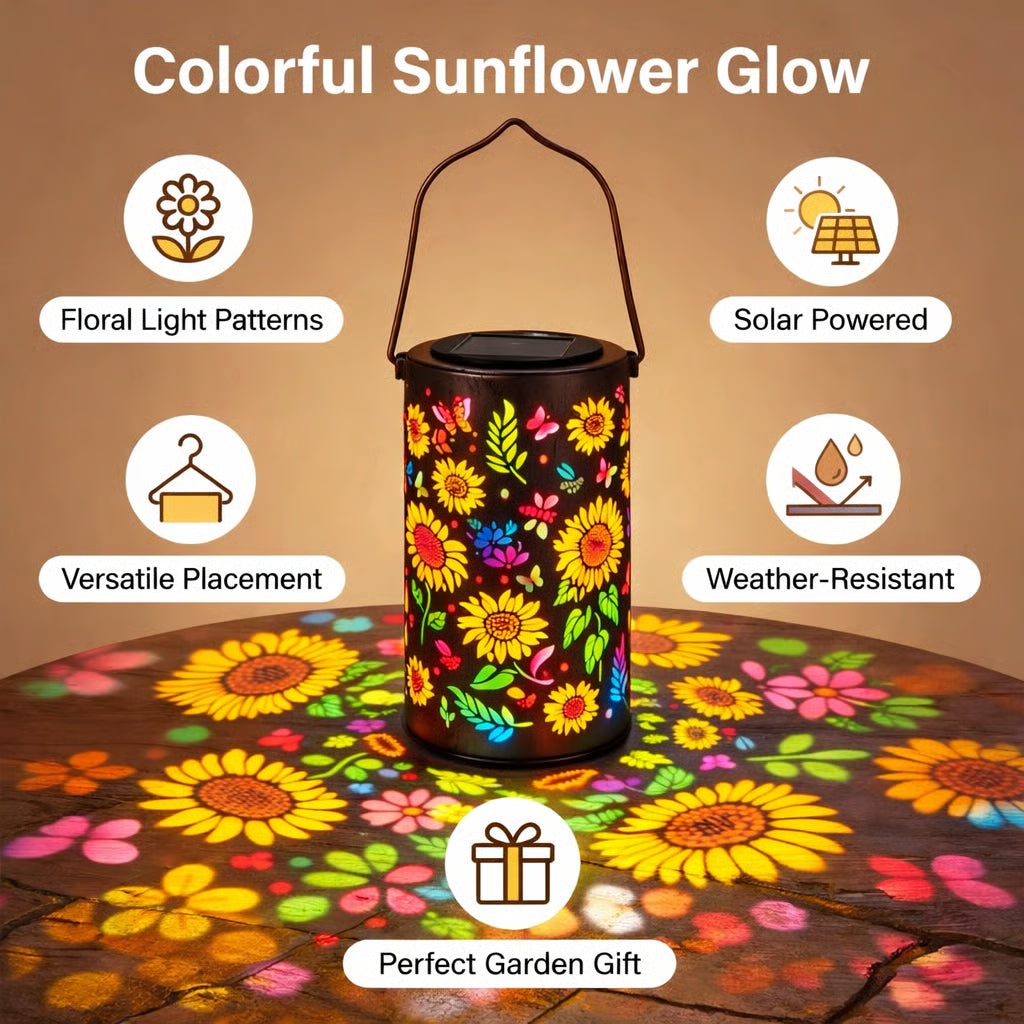 🔥HOT SALE 50% OFF-🌞Colorful Sunflower Glow Solar Garden Lantern