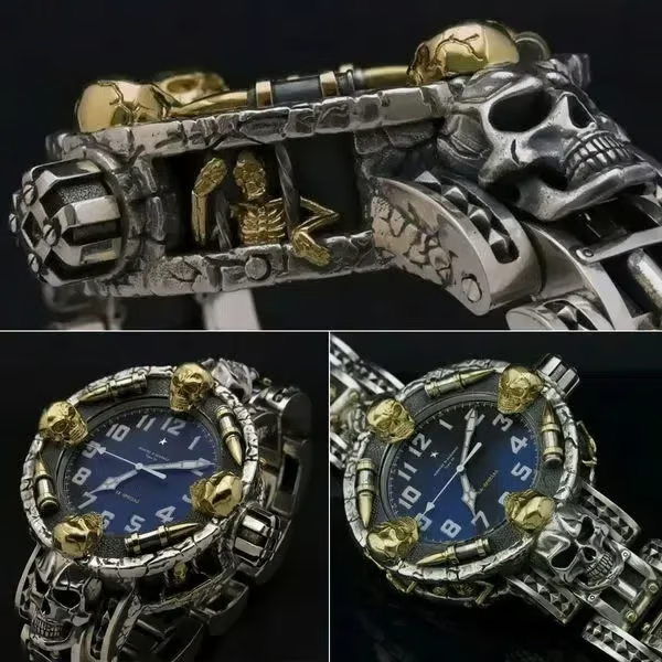 🔥Mysterious Forbidden Bullet Skull Wrist Watch