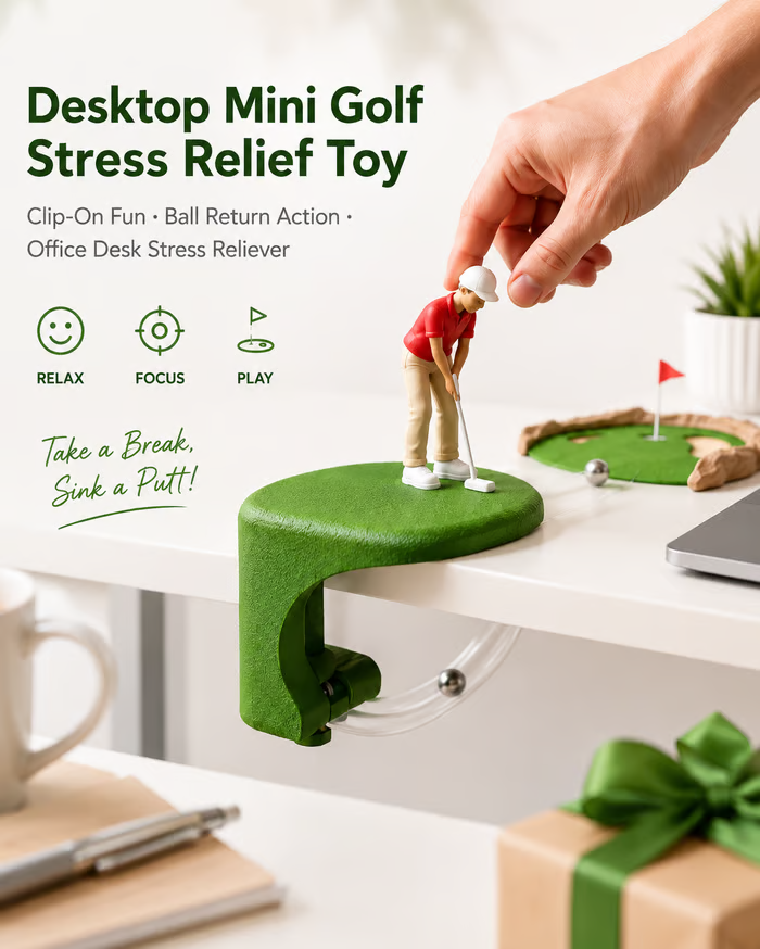 The Executive Desk Caddie - Auto-Return Mini Golf