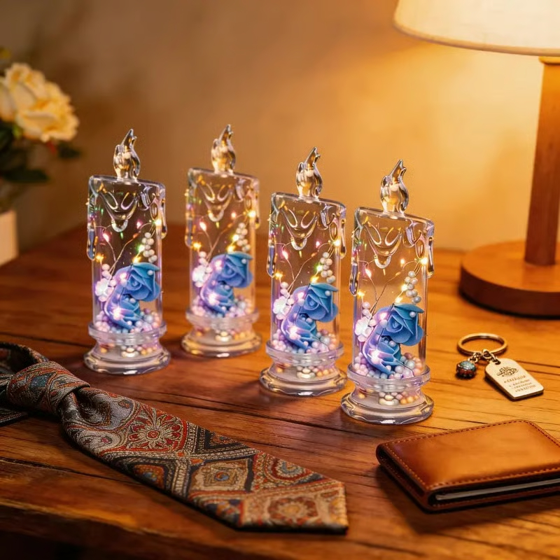 🔥HOT SALE 49% OFF🌹Realistic Rose Candle Lights — Battery-Powered, Smoke-Free LED Roses for Home Decor, Weddings, Parties & Gifts ✨