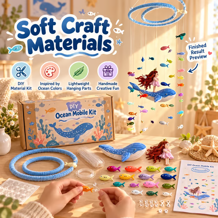 🌊 DIY Ocean Mobile Kit – Create a Dreamy Underwater World for Your Little One