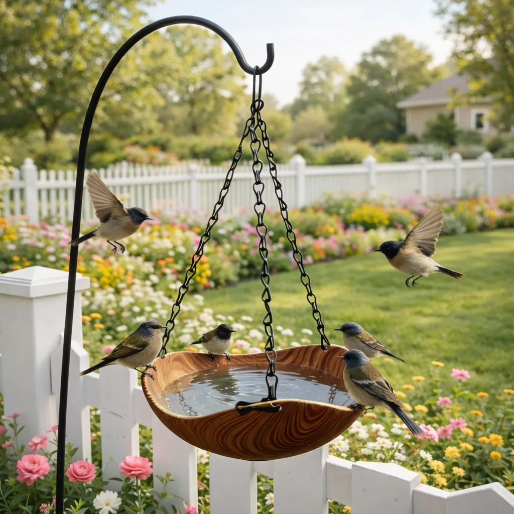 Hanging Bird Bath for a Peaceful Garden