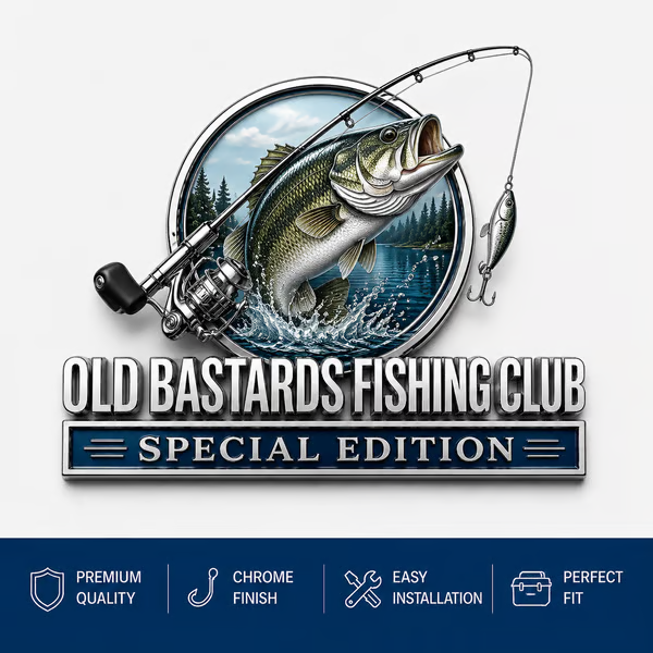  🎣 Eternal Fisherman’s Club Car Emblem Badge 🎣 Eternal Fisherman’s Club Car Emblem Badge