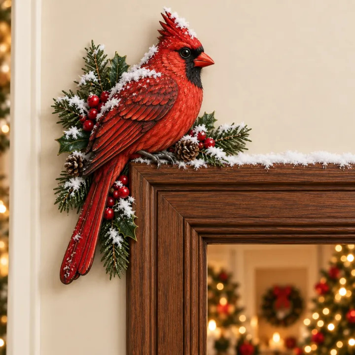 Cardinal Winter Door Topper