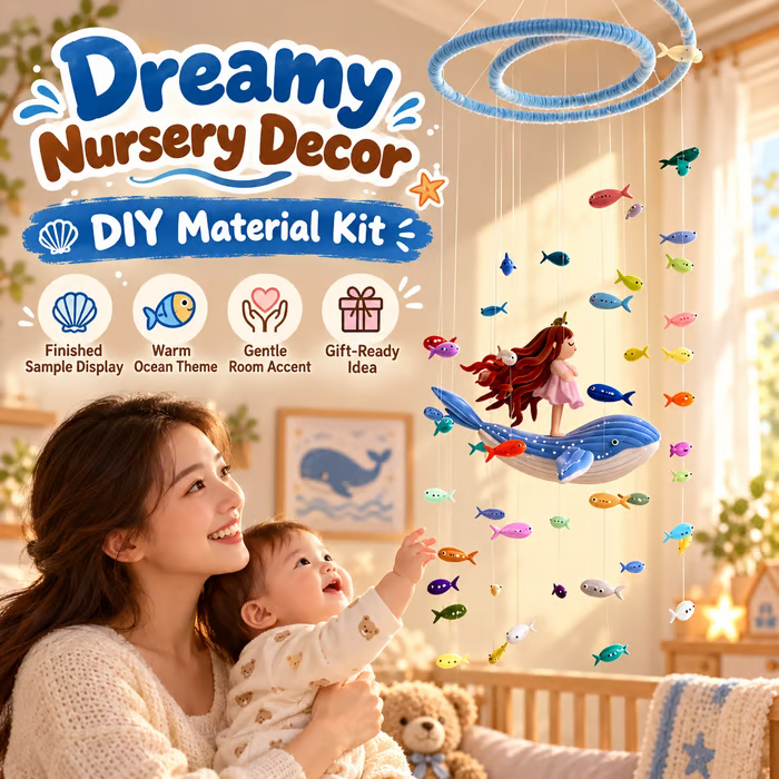 🌊 DIY Ocean Mobile Kit – Create a Dreamy Underwater World for Your Little One