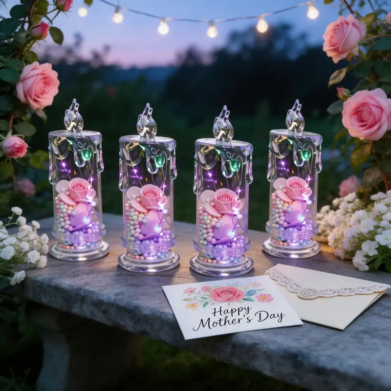 🔥HOT SALE 49% OFF🌹Realistic Rose Candle Lights — Battery-Powered, Smoke-Free LED Roses for Home Decor, Weddings, Parties & Gifts ✨