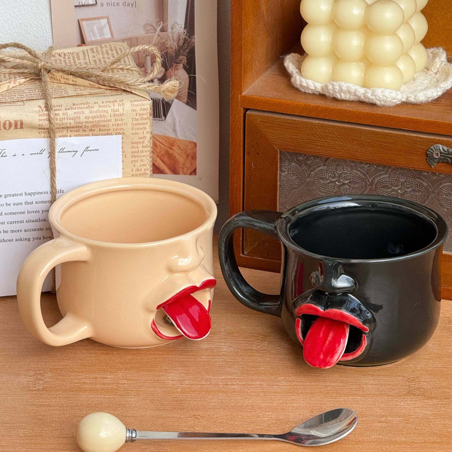 Funny Shaking The Tongue Coffee Cup,Abstract Personality Ceramic Mug