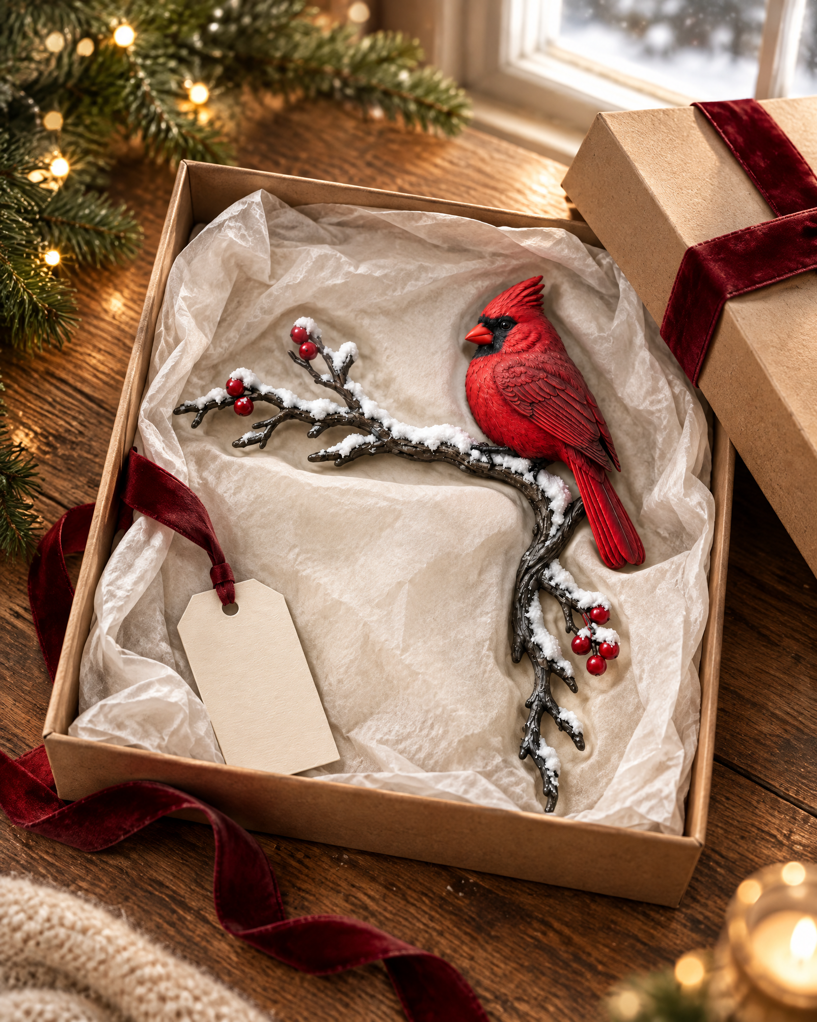 Cardinal Winter Door Topper