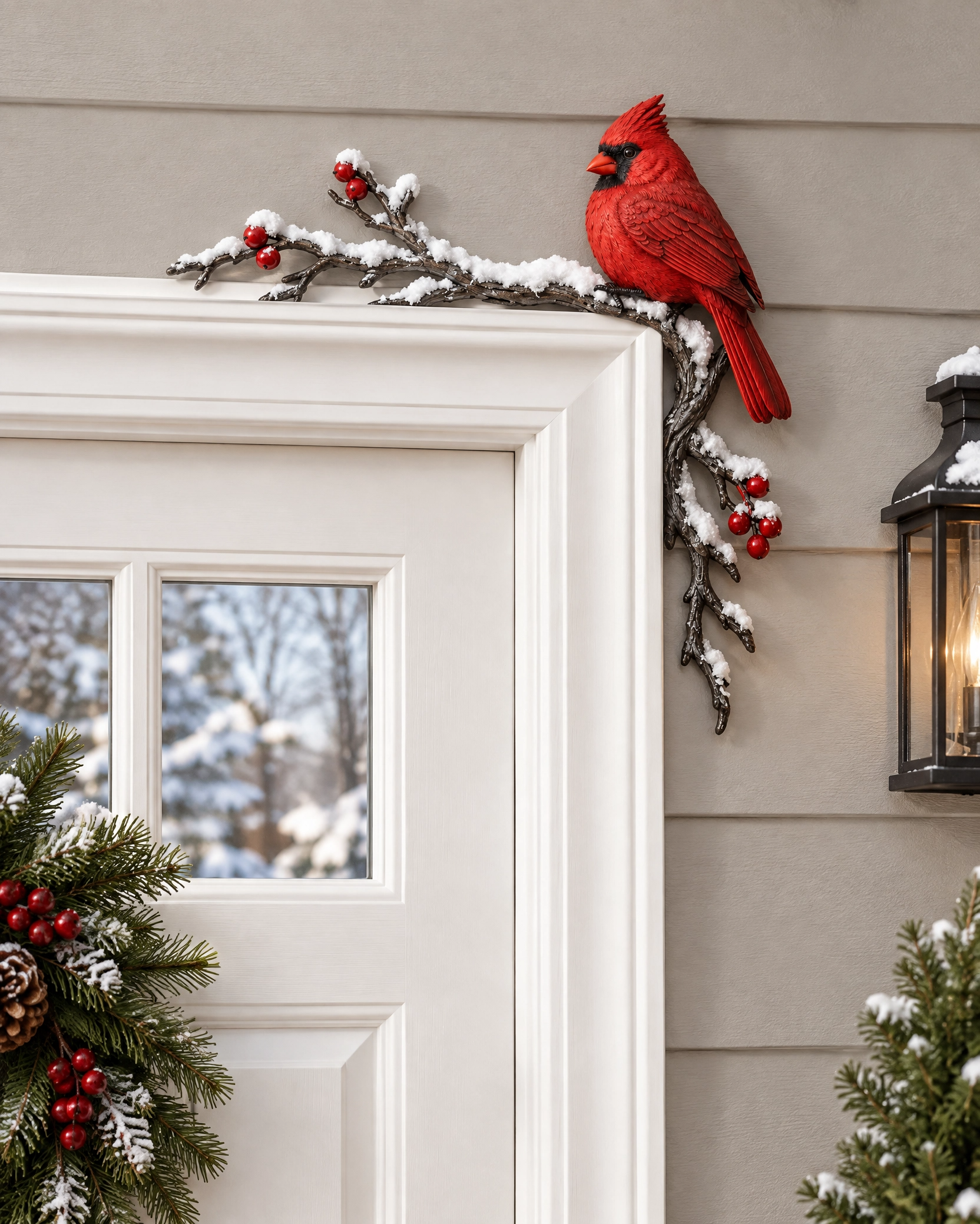 Cardinal Winter Door Topper