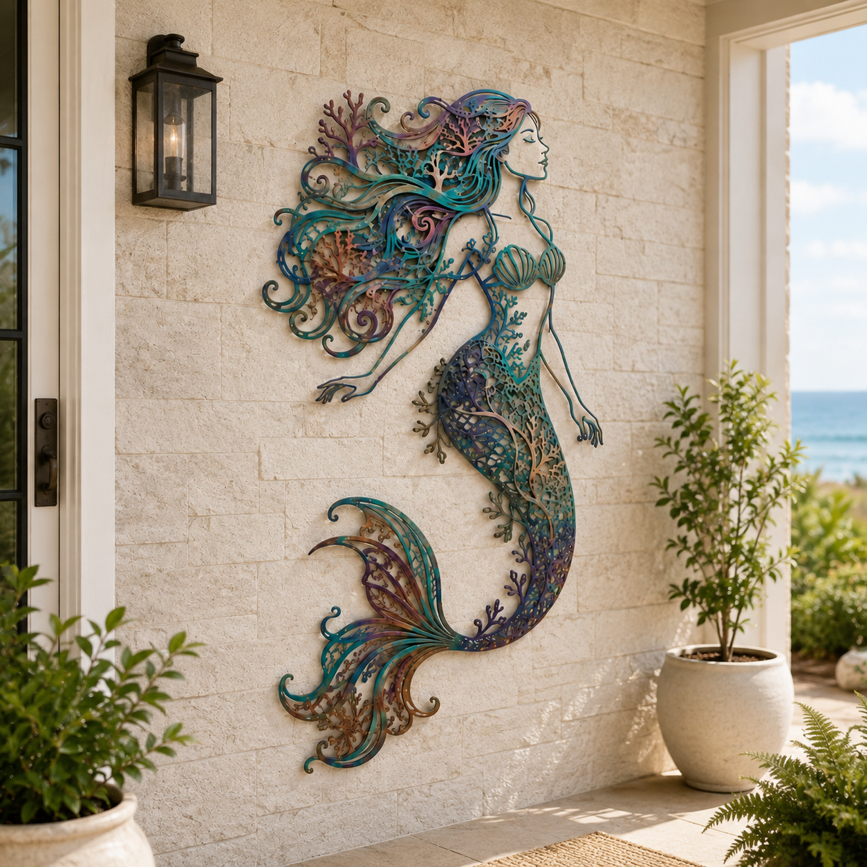 Mermaid Metal Wall Decor