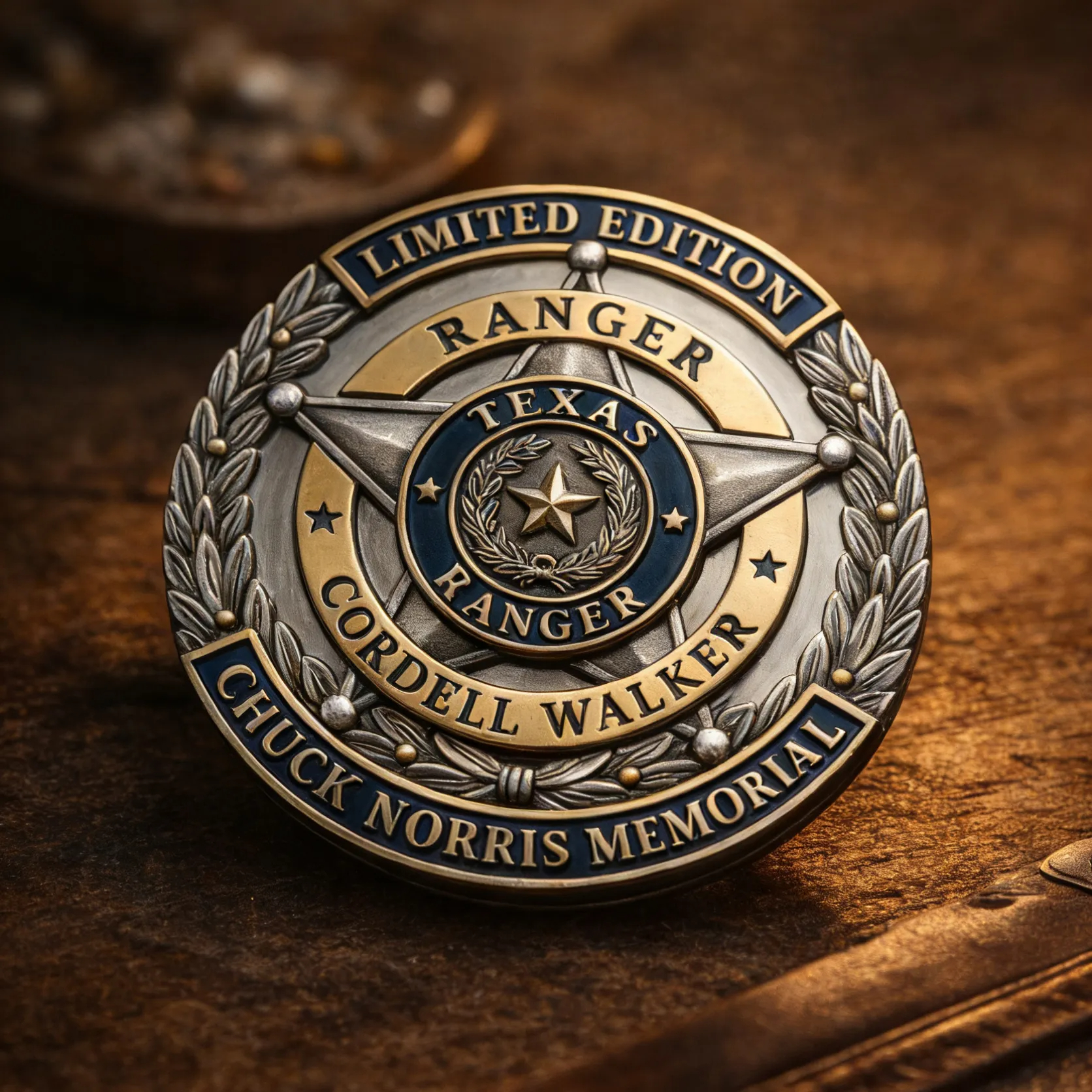 Chuck Norris Texas Ranger Cordell Walker Memorial Limited Edition Pin