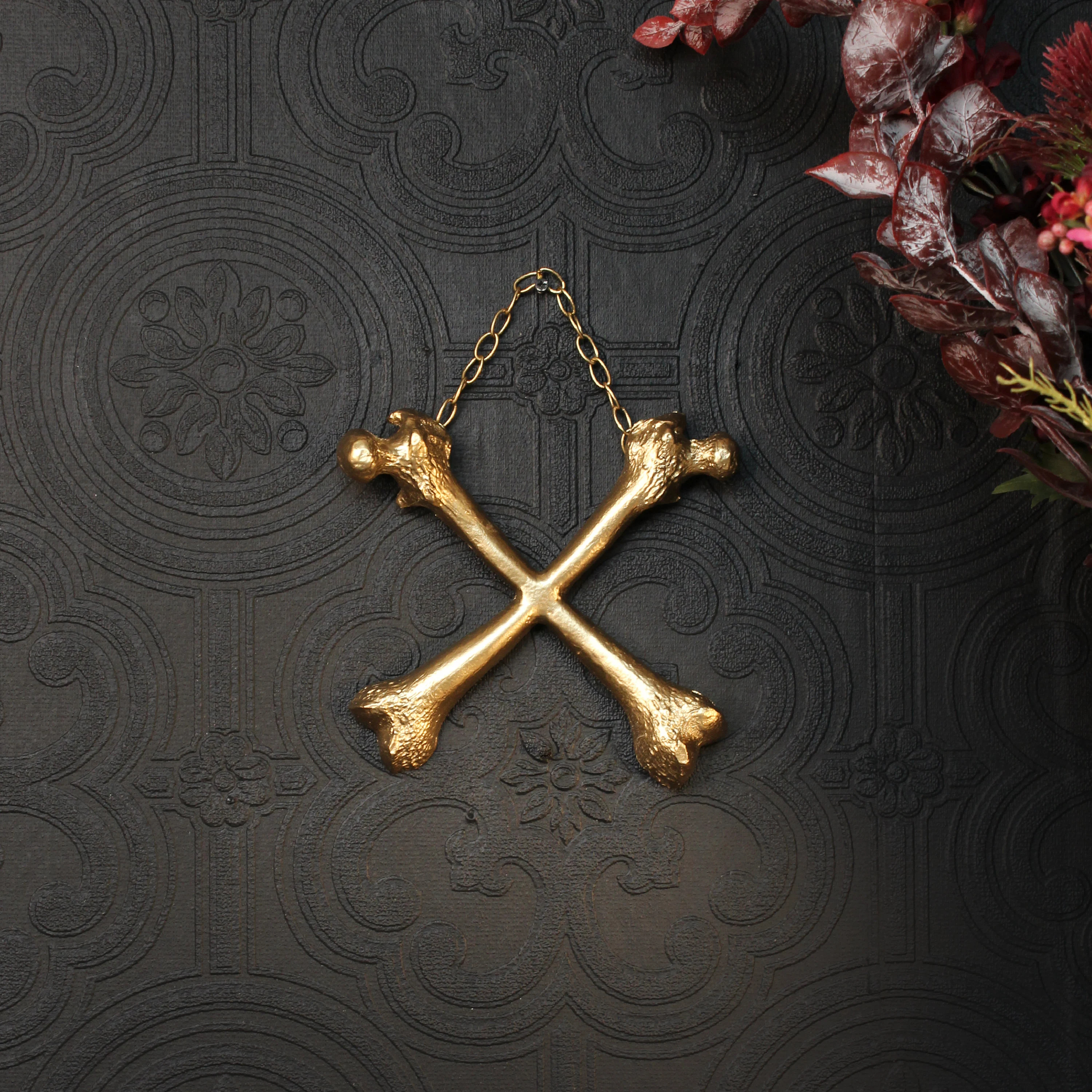 Crossbones Wall Hanging | Gothic Home Decor by The Blackened Teeth | Gothic Wall Art