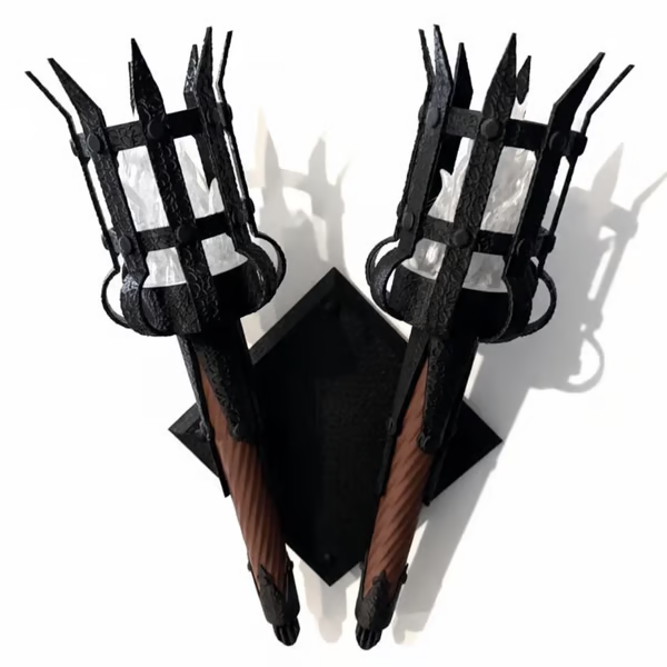 Medieval Torch Wall Sconce: Battery LED Realistic Candle Light with Remote
