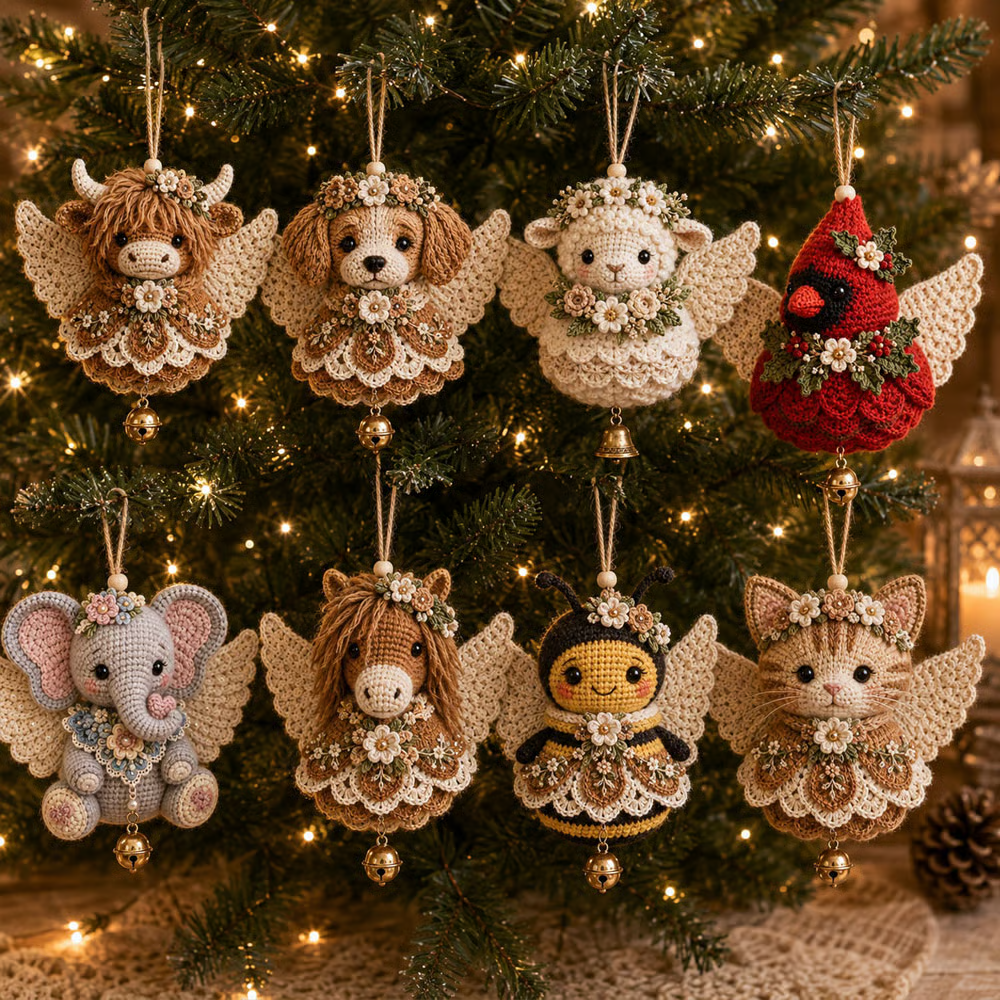 Animal Angel Crochet Ornament DIY Kit