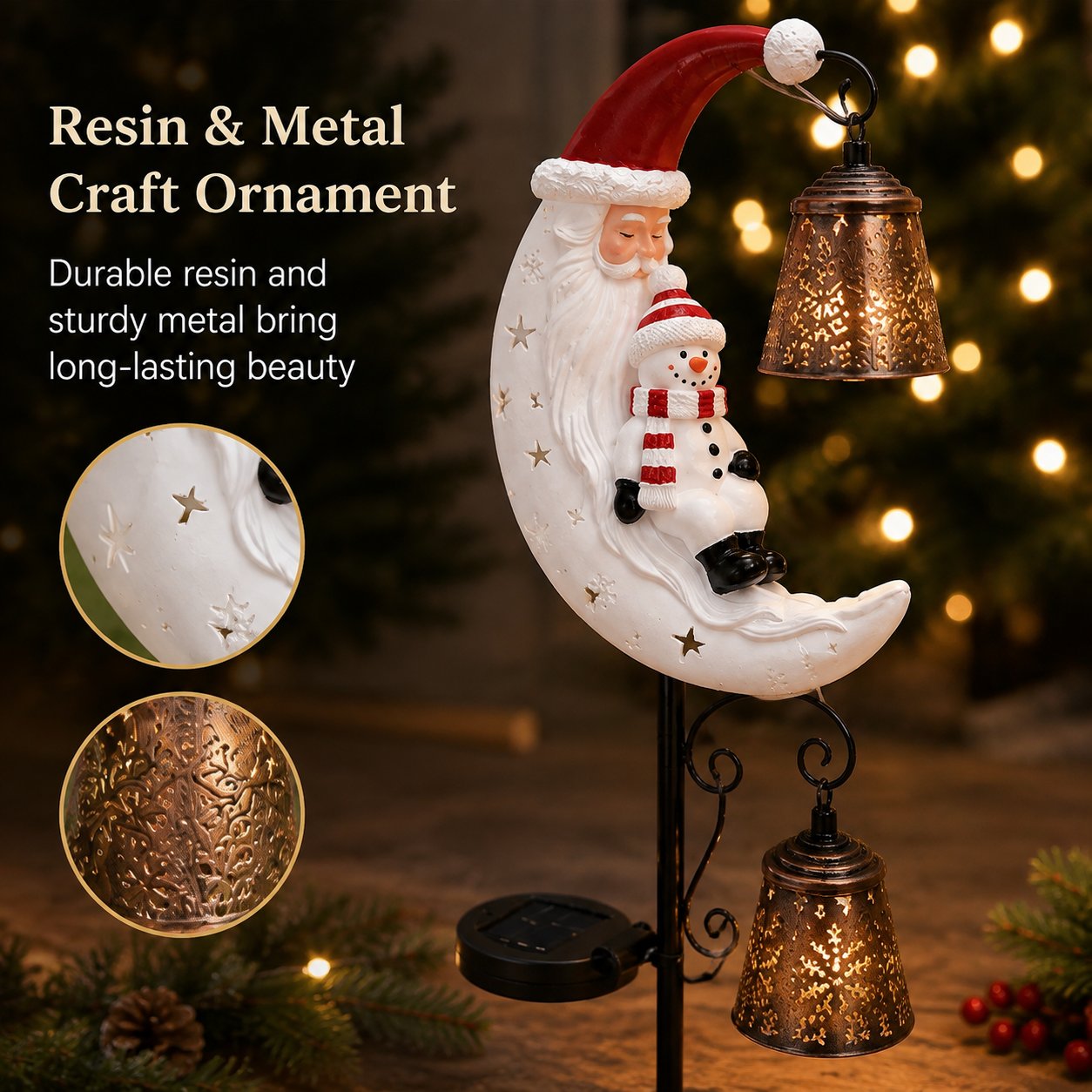 🔥Last Day 50% OFF🔔 Christmas Moon Solar Stake Light