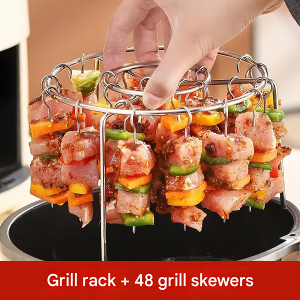 🥩Vertical barbecue grill for grilling skewers.🍤