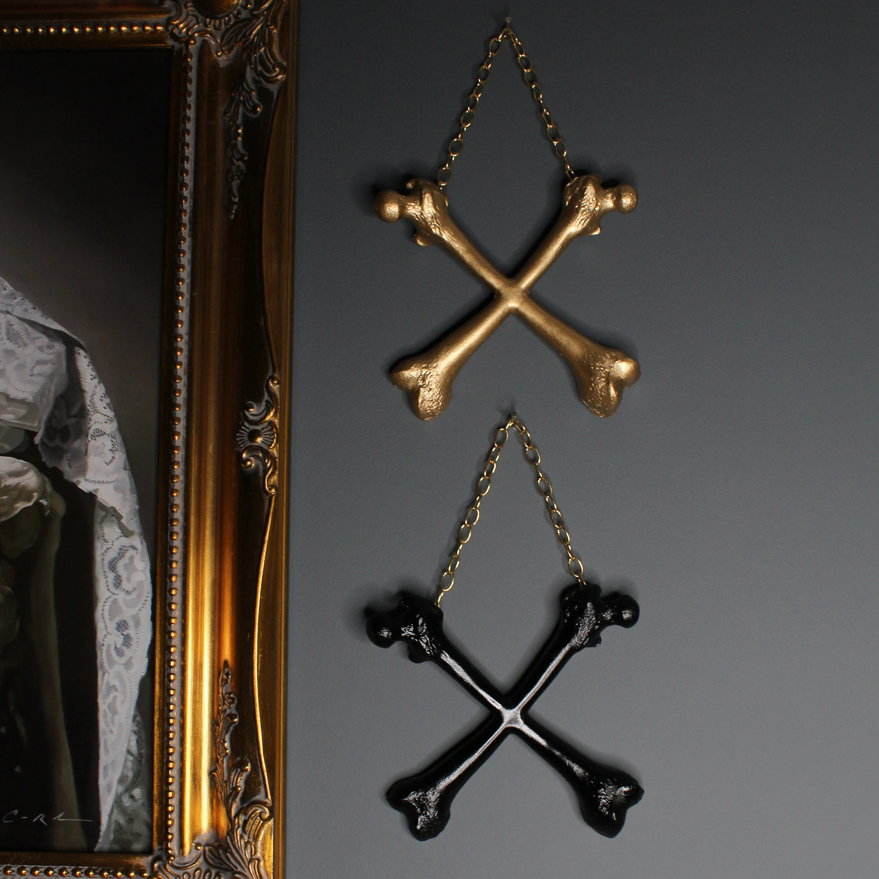 Crossbones Wall Hanging | Gothic Home Decor by The Blackened Teeth | Gothic Wall Art