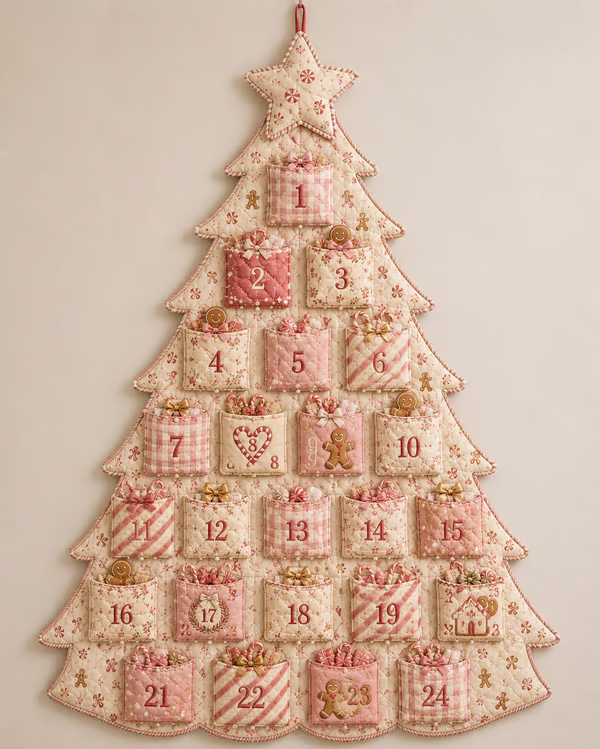 🔥HOT SALE🔥Last Day 49% OFF - 🎄✨DIY 24-Pocket Fabric Christmas Advent Tree Kit(📦 Buy 2 Free Shipping)