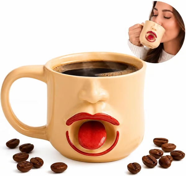 Funny Shaking The Tongue Coffee Cup,Abstract Personality Ceramic Mug