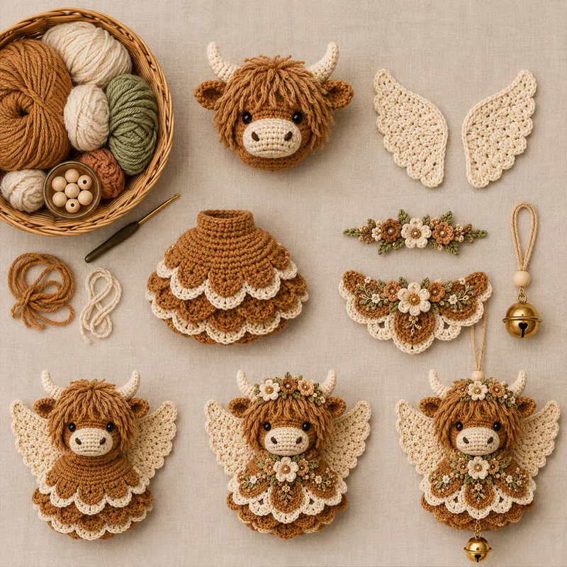Animal Angel Crochet Ornament DIY Kit