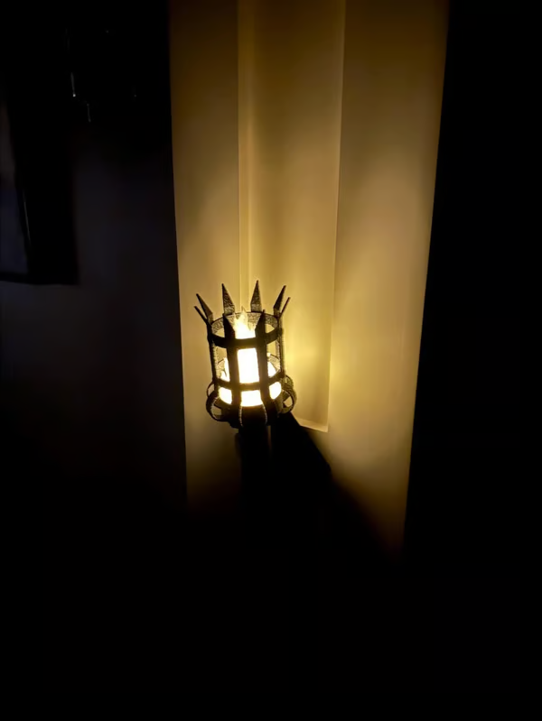Medieval Torch Wall Sconce: Battery LED Realistic Candle Light with Remote