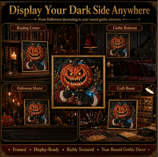 LAST DAY 49% OFF – 🖤 Premium 3D Pearl Dark Gothic Diamond Painting Art Kit | Luxury Flocked Canvas with Scratch-Resistant Non-Fading Pearl Beads DIY Dark Academia Decor 💀🕯️✨ $ 19.98   $ 39.17 save 49%