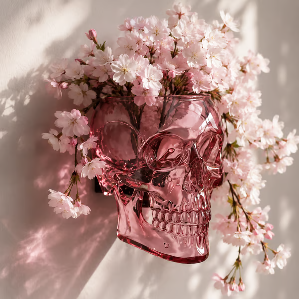 Gothic Skull Wall Vase 💀🌸