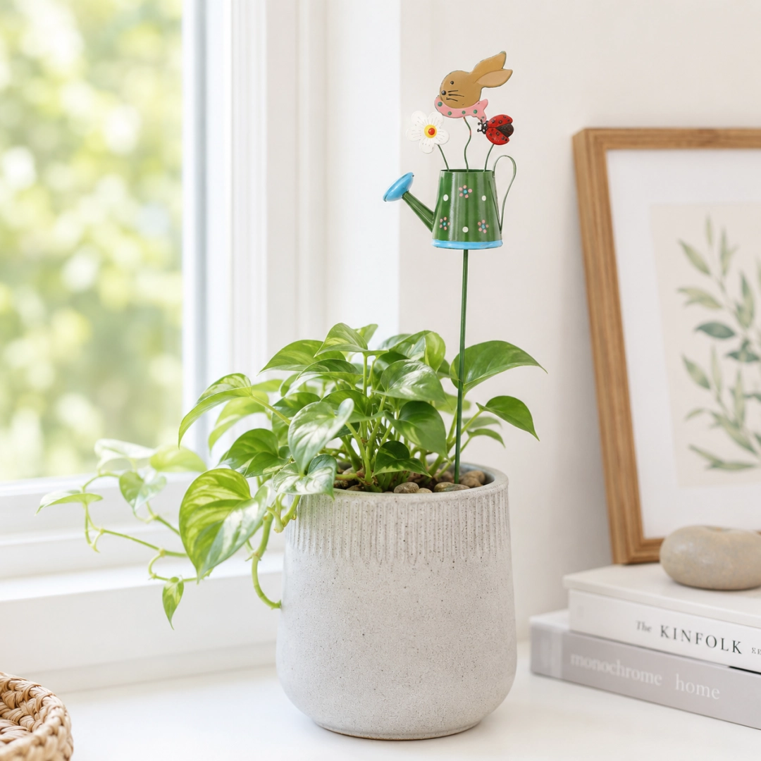 🌼 6-Piece Whimsical Watering Can Plant Stakes