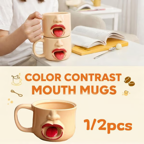 Funny Shaking The Tongue Coffee Cup,Abstract Personality Ceramic Mug