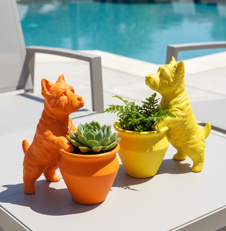 Westie West Highland Terrier Planter Pot 