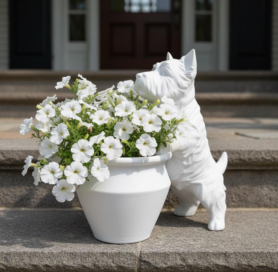 Westie West Highland Terrier Planter Pot 