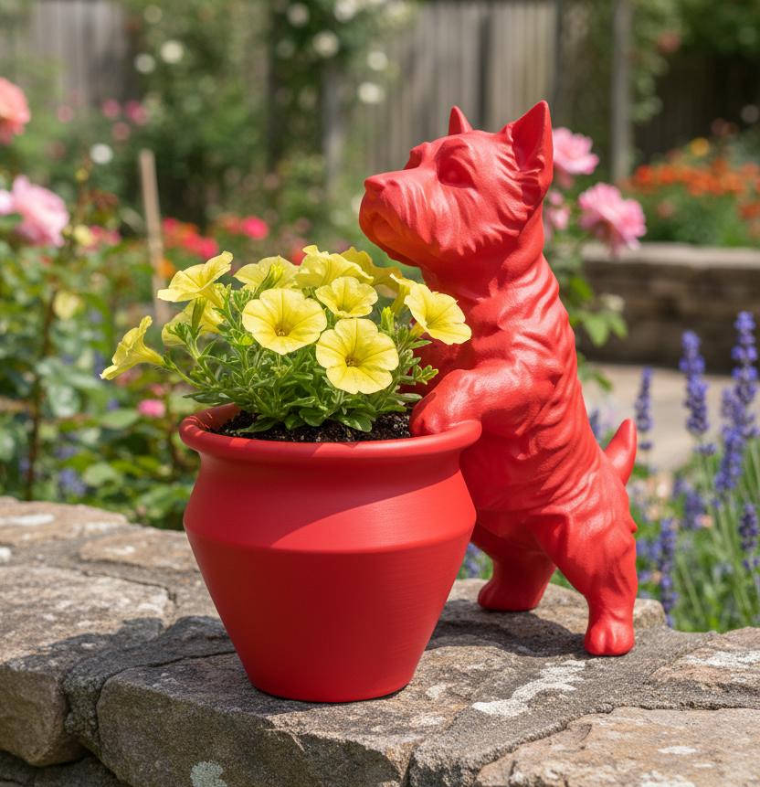 Westie West Highland Terrier Planter Pot 