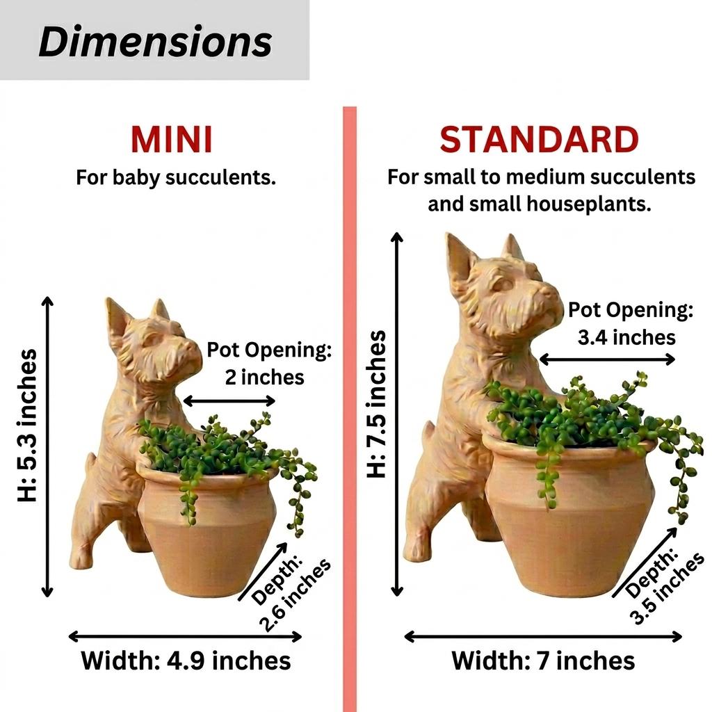 Westie West Highland Terrier Planter Pot 