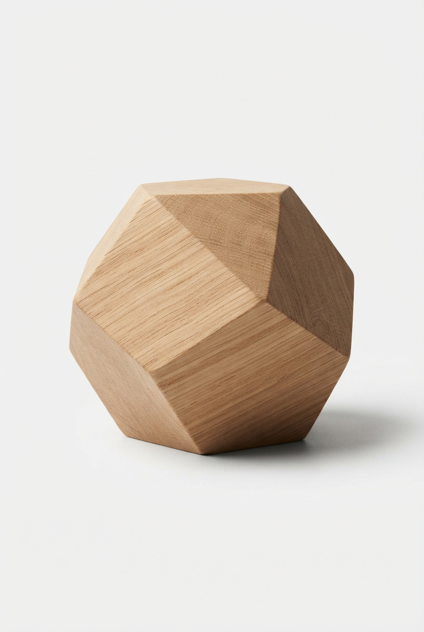 Geometric wooden decor block set