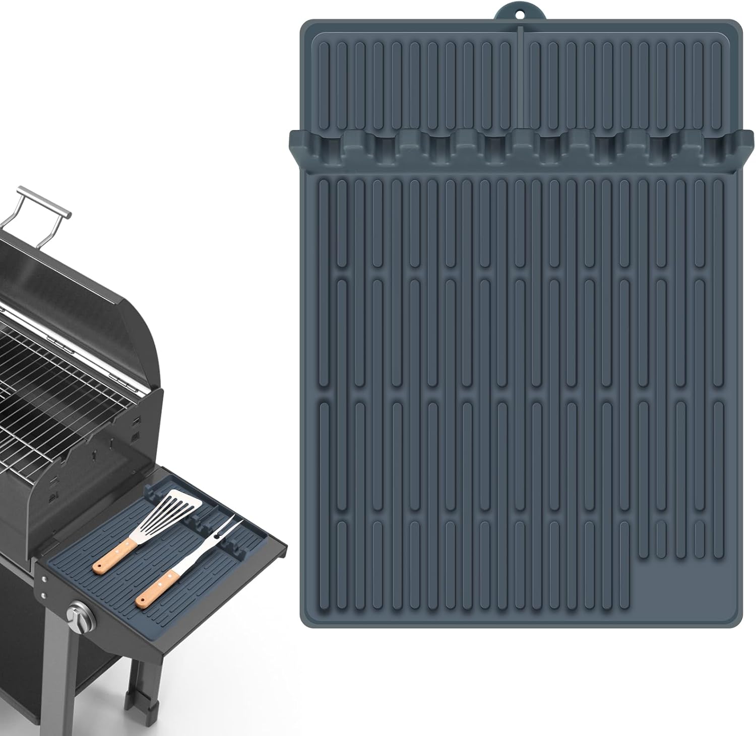 🌞Summer Sale 49% OFF🔥Silicone Grill Tools Mat with Drip Pad