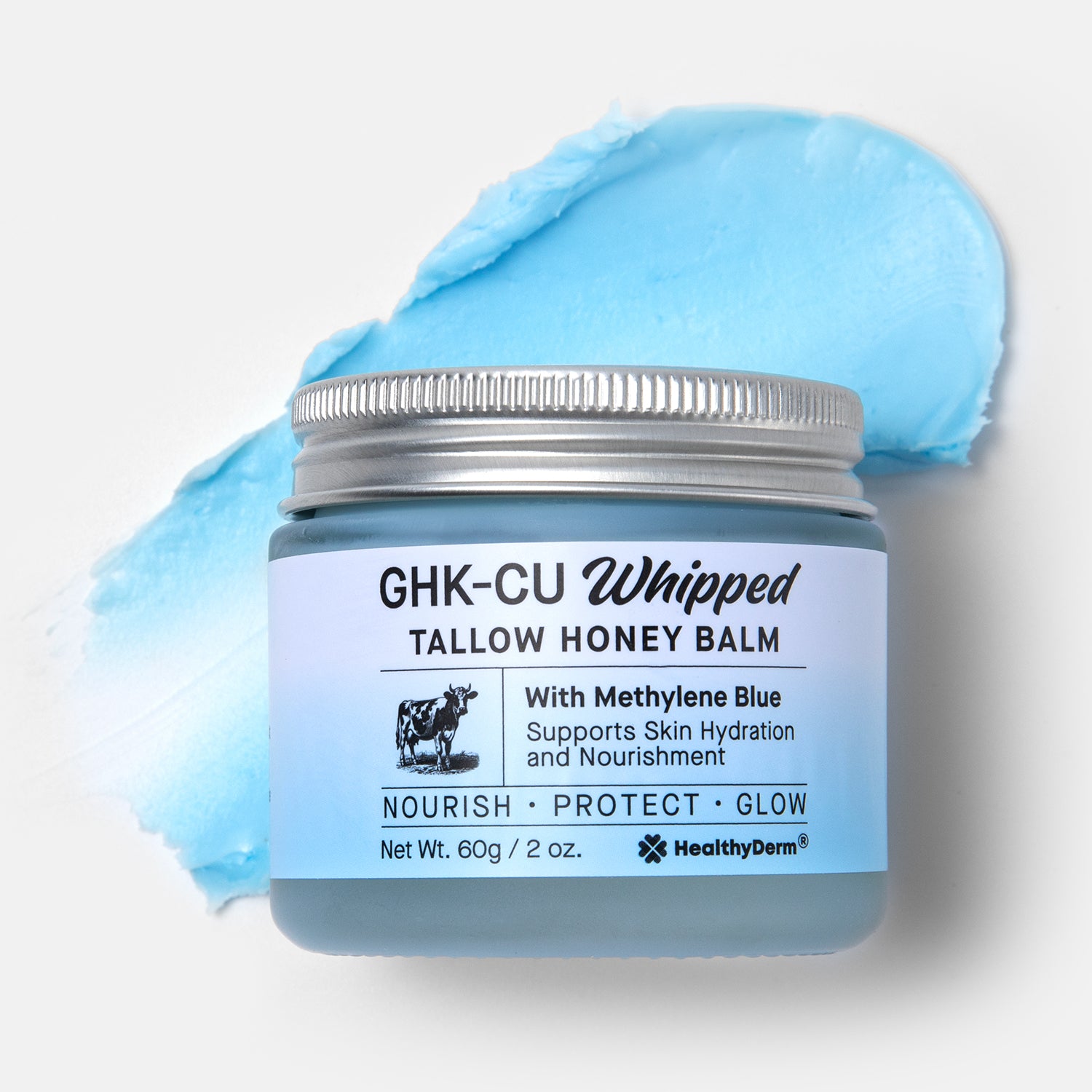 GHK-CU Whipped Tallow Honey Balm with Methylene Blue