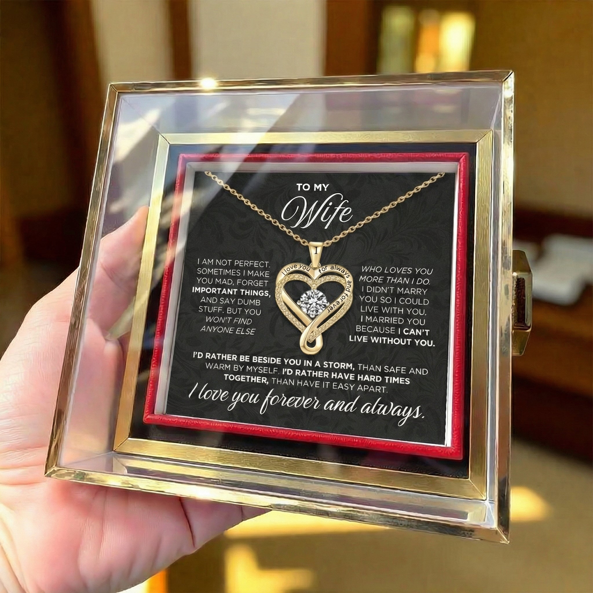 To My Wife - Love You Forever & Always Necklace